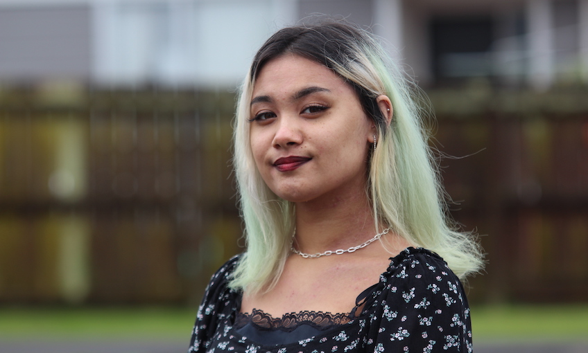 head and shoulders photograph of a 17 year-old Tongan woman, owning it